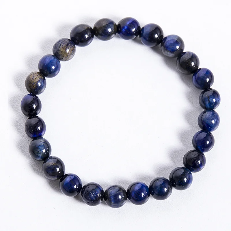 8mm Natural Lapis Lazuli Tiger Eye Stone Beaded Knotted Necklace Meditation Yoga Jewelry 108 Japamala Rosary Tree of Life Amulet