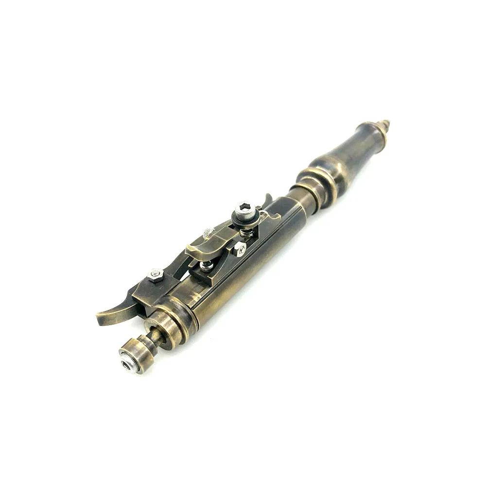 Outdoors Writing Tools Telegraph Machine Style EDC Brass Mechanical Sliding Pen Creative Personality Ballpoint Pen