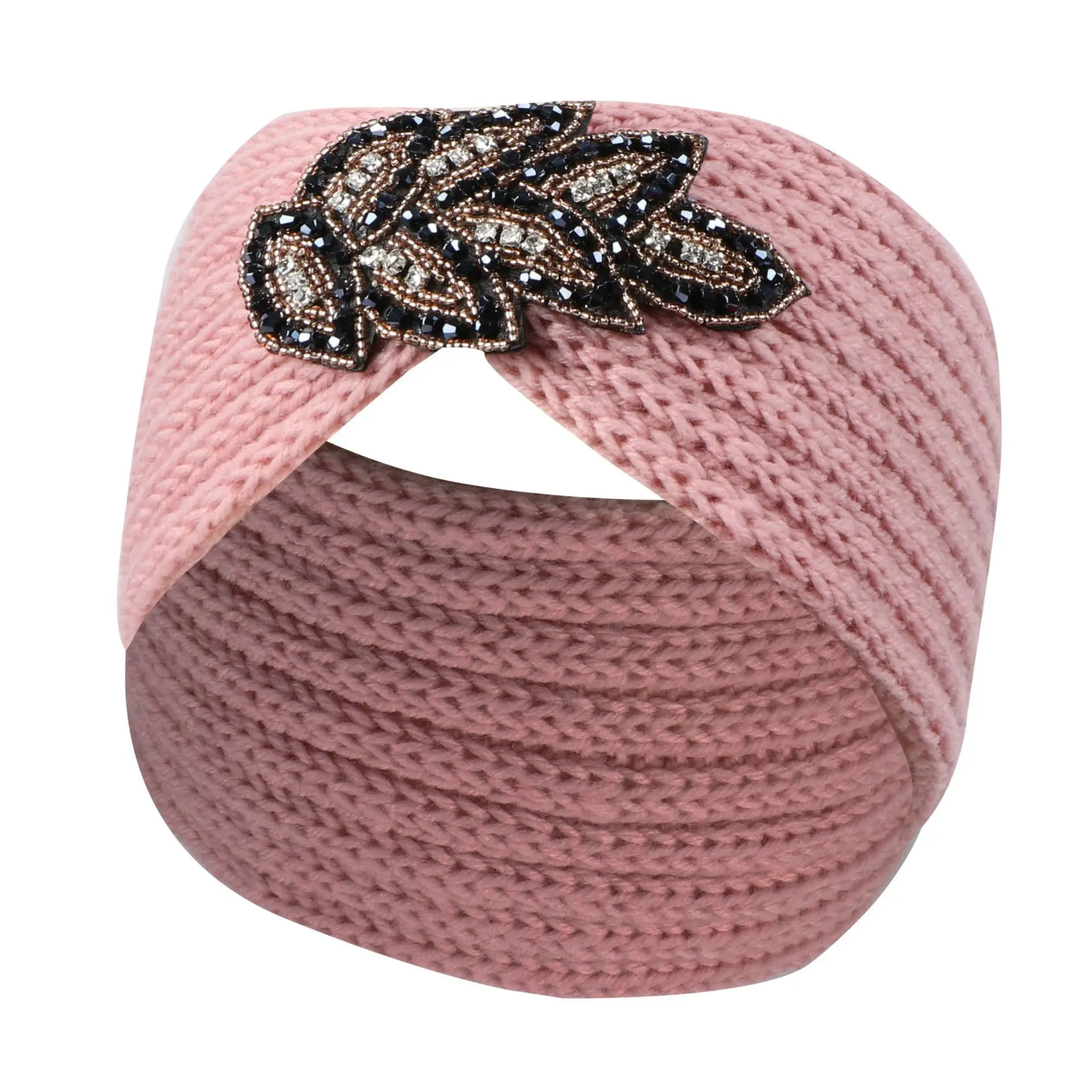 Fine Solid Color Winter Headbands for Women Girl Bowknot Woolen Handwork Knitting Hair Accessories Warm Headband Europe Headwear