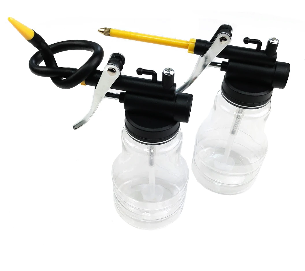 250ml Transparent Oil Can Oiler Lubrication Oil Plastic Machine Pump High Pressure Pump Oiler Grease Gun