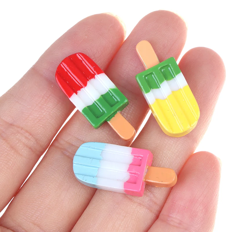 5 Chiếc Popsicle Mini Hoạt Hình Búp Bê Phụ Kiện Cho 1/6 1/12 Búp Bê Nhà Búp Bê Mini Giả Làm Kem Nhà Bếp Loại Thực Phẩm