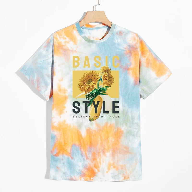 Plus Size 9XL10XL T-shirts Men Big Size Tops Tees Summer Tie Dye Tshirts Oversize Butterfly Print Casual Short Sleeve Baggy