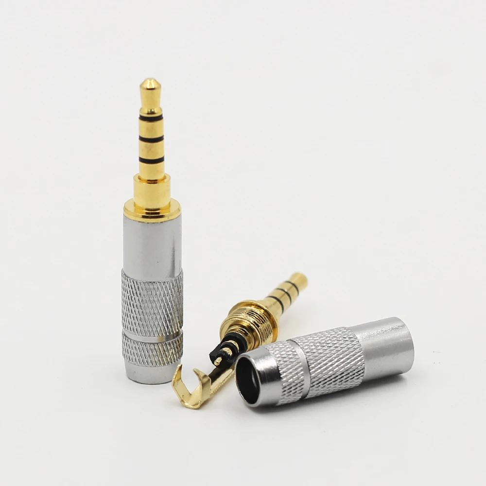 10 Pcs 4 Conductor 3.5mm Solder การเชื่อมต่อปลั๊กแจ็คอะแดปเตอร์หูฟังสายบัดกรี