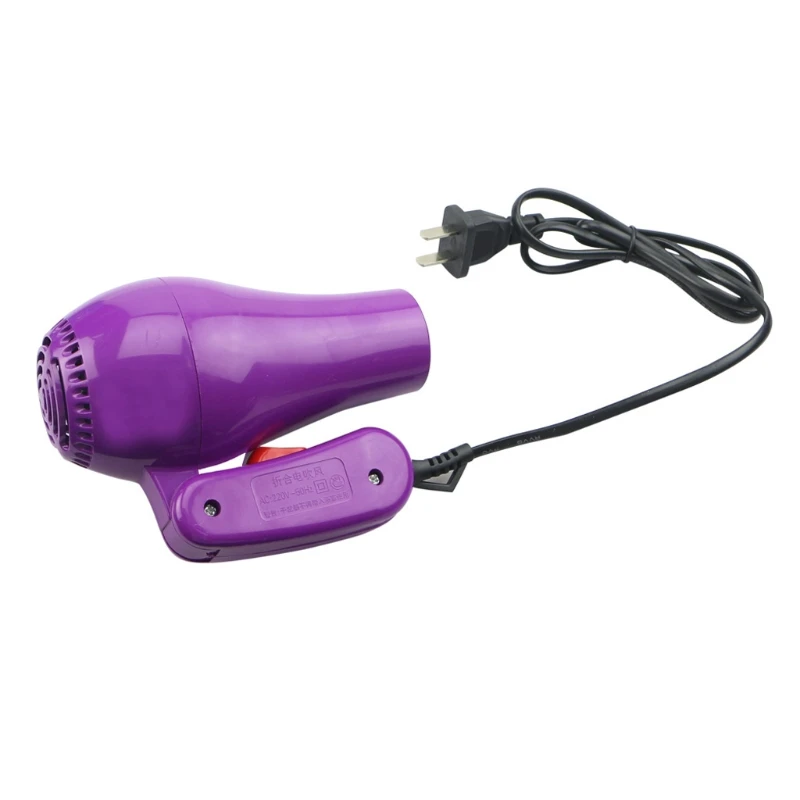 220V Hair Blow Dryer 850W Travel Hair Dryer Compact Blower Foldable Portable