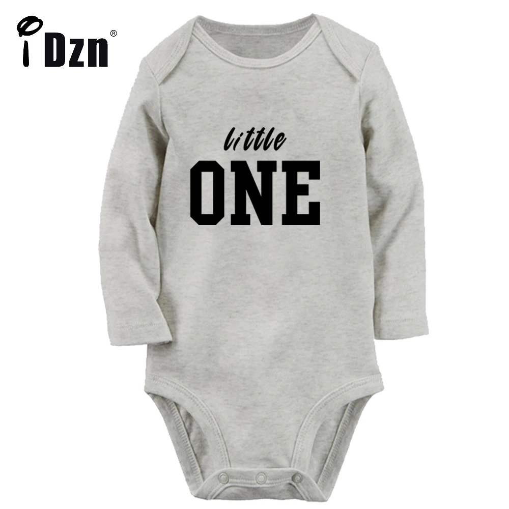 iDzn NEW Little ONE Baby Boys Fun Rompers Baby Girls Cute Bodysuit Newborn Long Sleeves Jumpsuit Soft Cotton Clothes