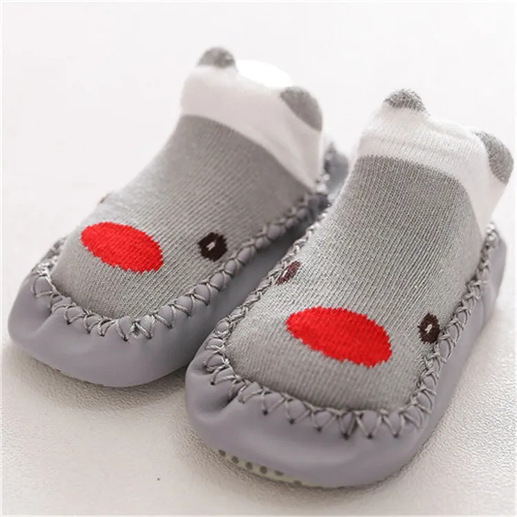 Neugeborene Babys ocken mit Gummis ohlen Säugling Baby Mädchen Jungen Schuhe Frühling Herbst Kleinkind Bodens ocken Anti Slip weiche Sohle Socke – Detail 8