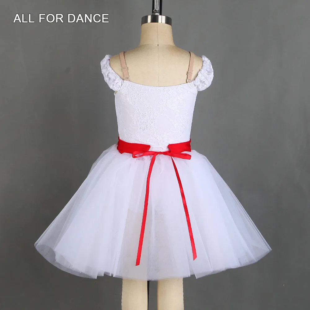 21259 Off-the-shoulder Witte Romantische Ballet Tutu Rok voor Kinderen Dansshow Jurk Theater Kostuum Volwassen Meisjes ballerina Jurken