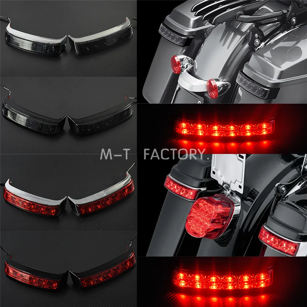 Motorcycle Turn Signal Light Saddle Bag Tail Indicators Brake Lamp For Harley Street Glide Road King CVO Limited FLHX 2014-2022