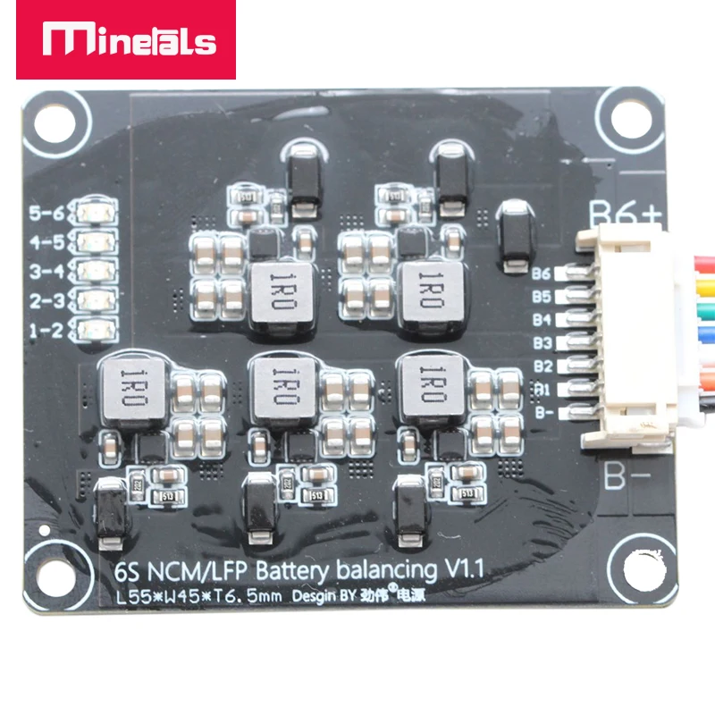 6s equalizador ativo 24v bateria de lítio equalizador placa transferência energia pcb 1.2a grande módulo de balanceador atual