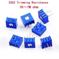 10pcs 3362P series resistance 101 201 501 102 202 502 103 Trimpo Trimmer Potentiometer 3362 500R 1K 2K 5K 10K 20K 50K 100K
