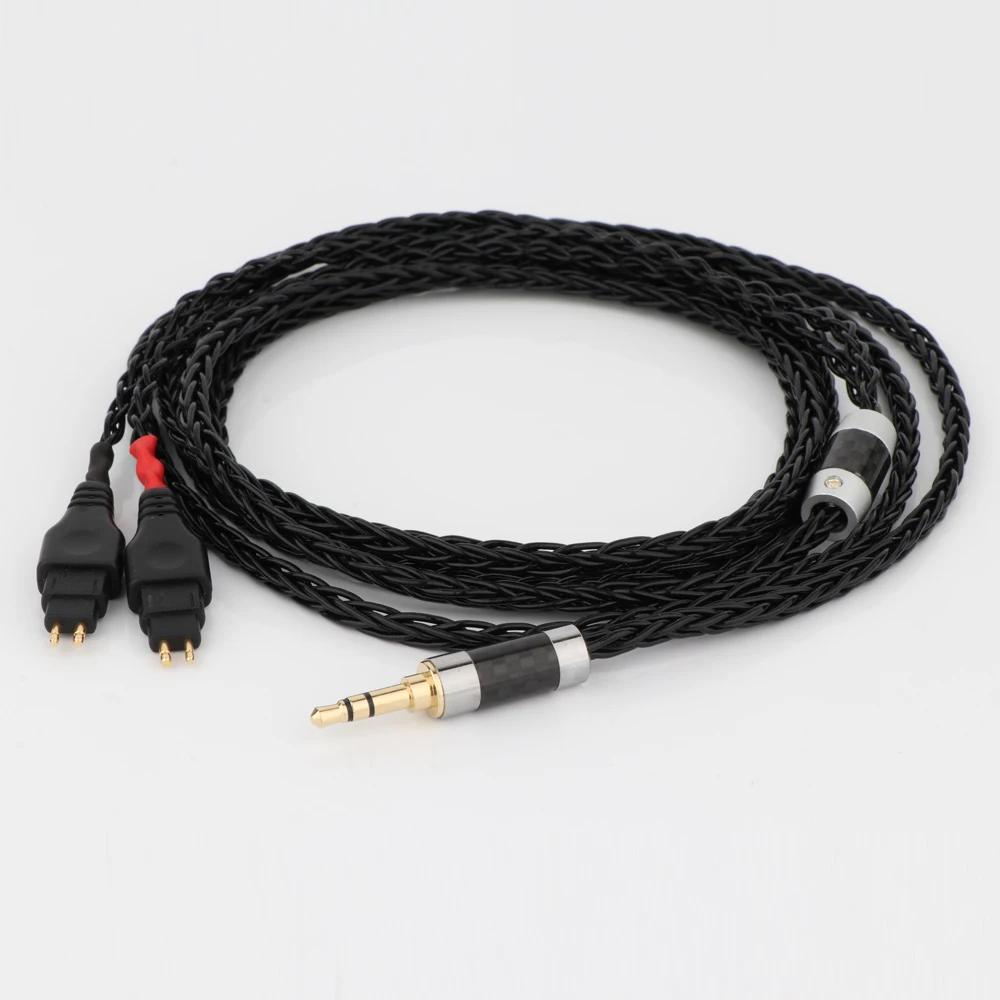 جديد 8 الأساسية متوازن النقي الفضة مطلي سماعة كابل ل Sennheiser HD580 HD600 HD650 HDxxx HD660S HD58x HD6xx