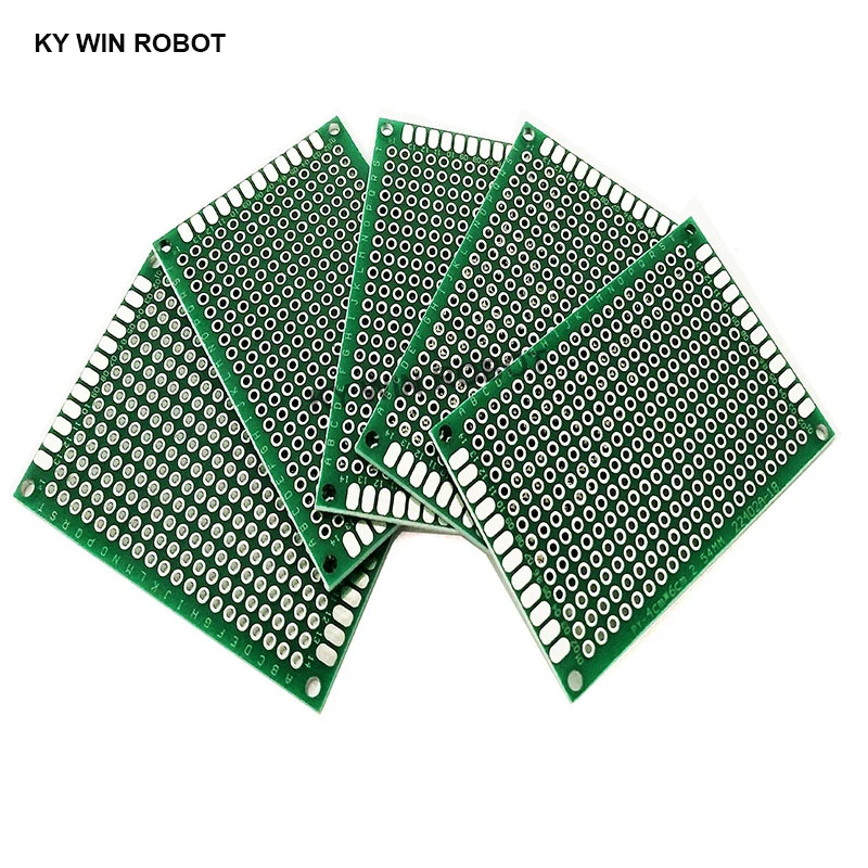 PCB Papan Prototipe Sirkuit Protoboard Universal Stripboard Prototyping Veroboard 5X7 Cm 50X70Mm Sisi Ganda