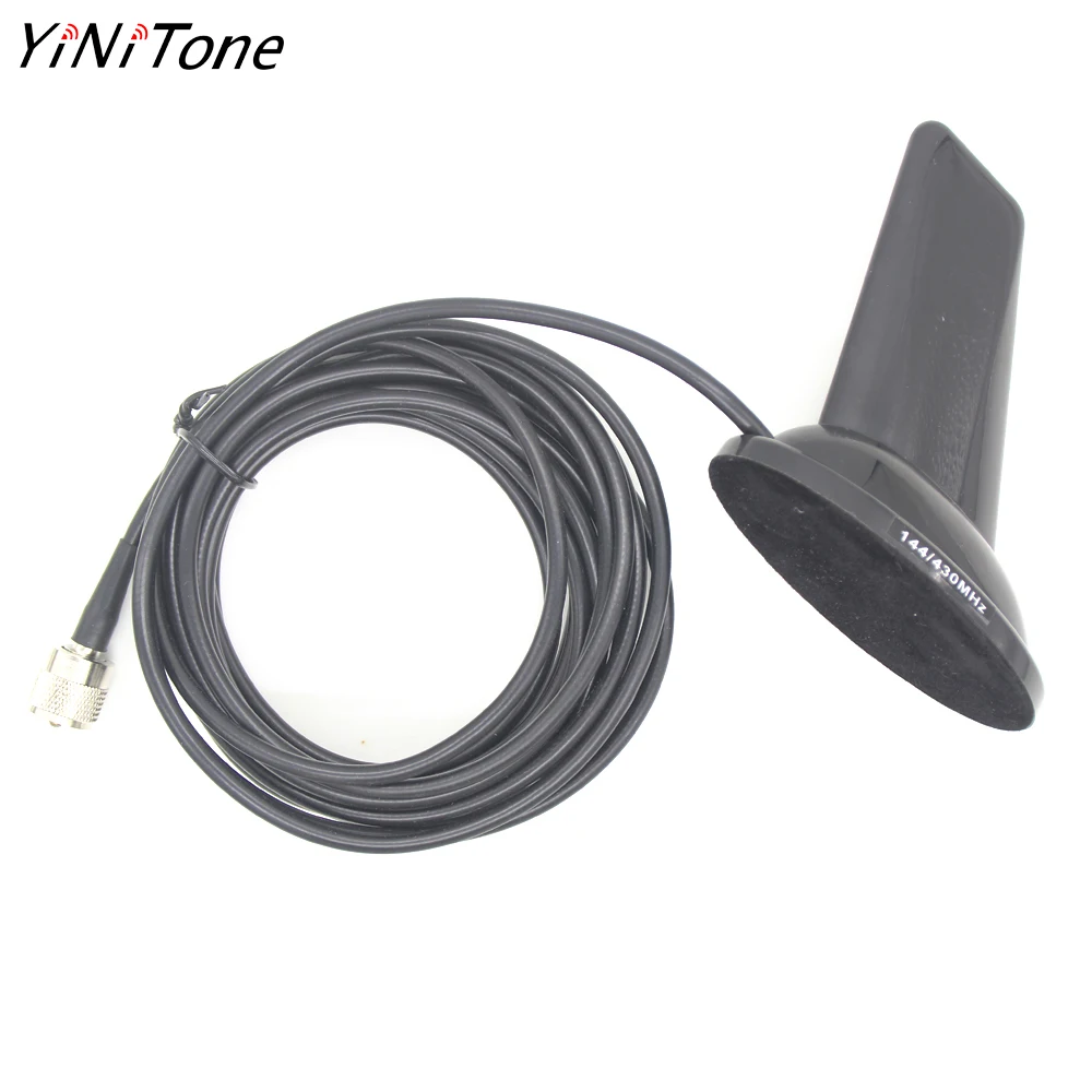 Imagem -05 - Yinitone-antena Dual Band para Qyt Kt7900d 8900 Bj328 Bj-318 Baofeng Pl259 to n Sma Bnc Shark Fin Design Vhf Uhf 144 Mhz 430mhz