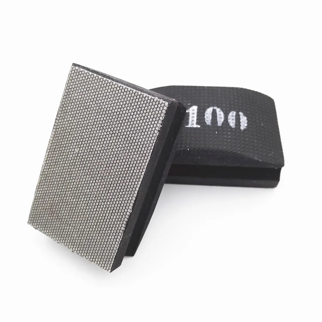 SHDIATOOL 1pc tampone per lucidatura a mano con diamante elettrolitico punteggiato 90X55MM cuscinetto a mano con supporto in schiuma dura per pietra di granito di marmo