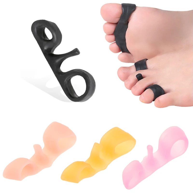 1Pair Prevent Hallux Valgus Toe Separator Straightener Forefoot Flexible Silicone Gel Pad Multipurpose Feet Care Tools