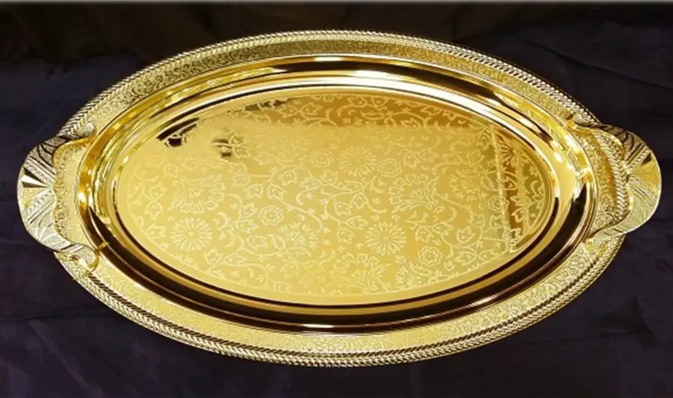 

DOLBOVI tray Gold Medium 42X27 Cm tray поднос plateau de service