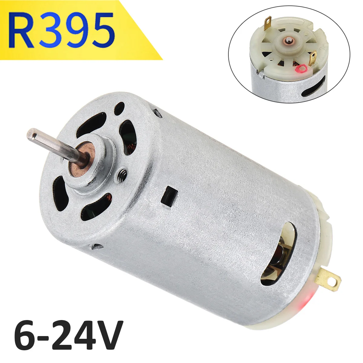 395 DC Motor For Drill  6-24V DIY Micro Motor High Speed Large Torque Motor for DIY Toys Juice Cup Small Appliances