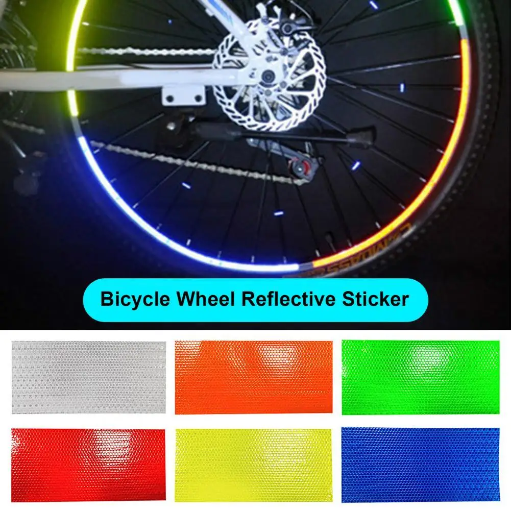 Decoration Accessory Reflective Sticker Bicycle Decoration Wide Use Practical Stylish Bike Reflective Strip