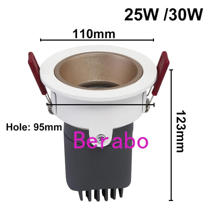 LED Downlight 12W 18W 30W Runde Einbauleuchte AC110V220V Unten Licht Wohnkultur Schlafzimmer Küche Innen spot Beleuchtung – Detail 12