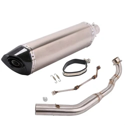 Slip for Kymco Xciting 400 Motorcycle Exhaust System Front Link Pipe Exhaust Tip Muffler Tail Pipe with DB Killer Silencer