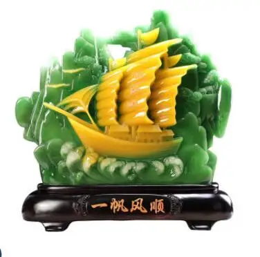 Smooth sailing office home sitting room wine cabinet decoration decoration new house gift Sculpture Statue Decoration