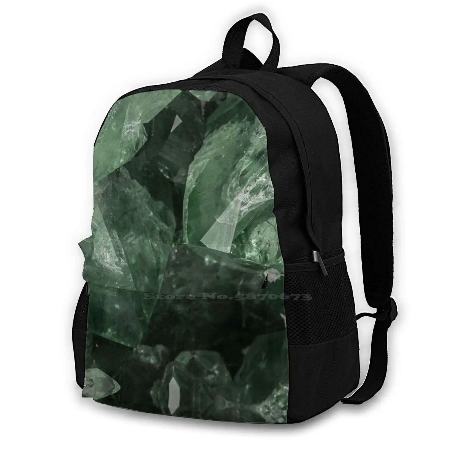 Raw Stone #14 Hot Sale Schoolbag Backpack Fashion Bags Macro Cristal Texture Raw Stone Faceted