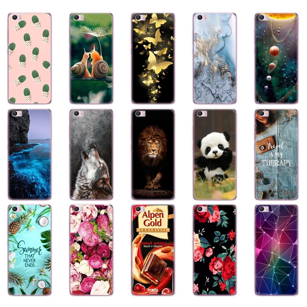 For Xiaomi Mi5s Mi 5s M5s Case Painted Silicon Soft TPU Back Phone Case Cover For Xiaomi mi5s mi 5s m5 s Protective Coque Bumper