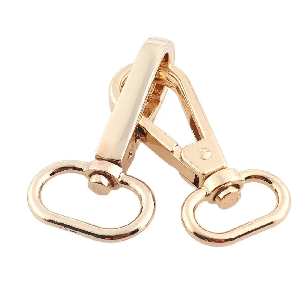 8PCS Light gold snap hook Metal Swivel buckle Alloy Ring Carabiner for Luggage Bags Bag Hanger Clasp DIY Sewing Tool Accessories