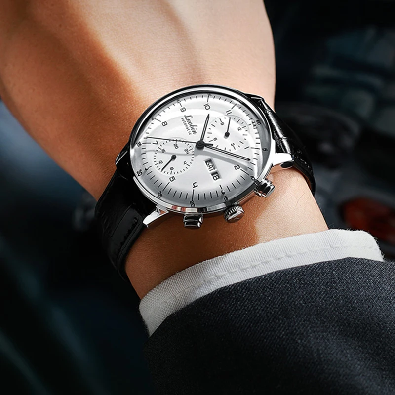 42mm Classic Fashion Automatic Mechanical Watch Calendar Waterproof Luminous Stainless Steel Mens Self Winding Watches for Men