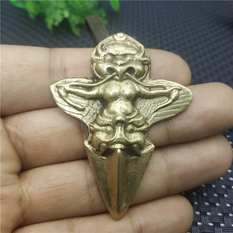 Collection Pure Brass Dapeng Golden-winged Bird King Kong Pestle Pendant Tibetan-style Amulet Pendant