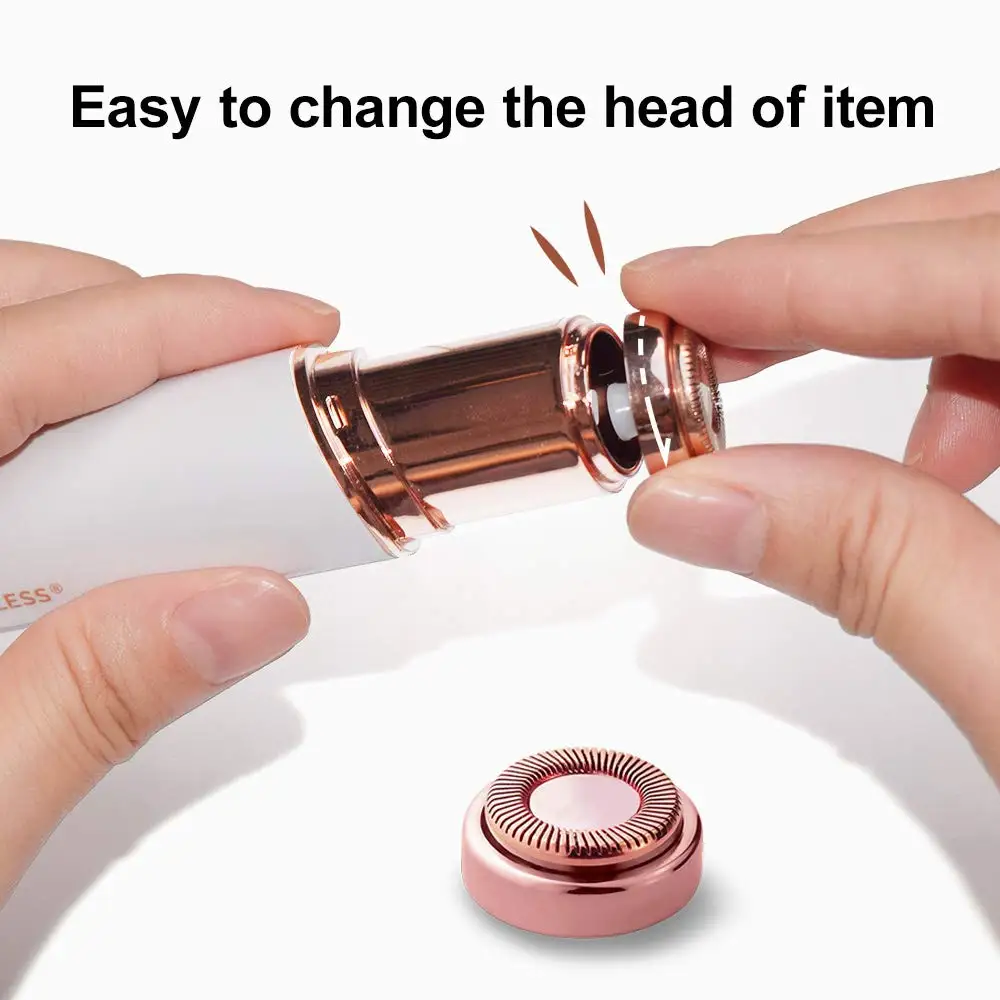 Facial Hair Remover Replacement Heads Generation 1 Single Halo 18K Rose Gold for Women's Facial Hair Remover 3pcs /6pcs /9pcs