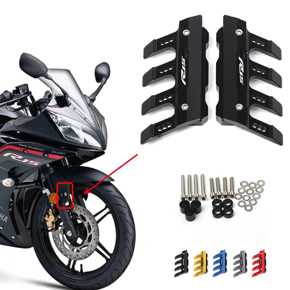 For YAMAHA YZFR15 R15 2011-2020 Motorcycle Mudguard Side Protection Mount Shock Absorber Front Fender Cover Anti-fall Slider