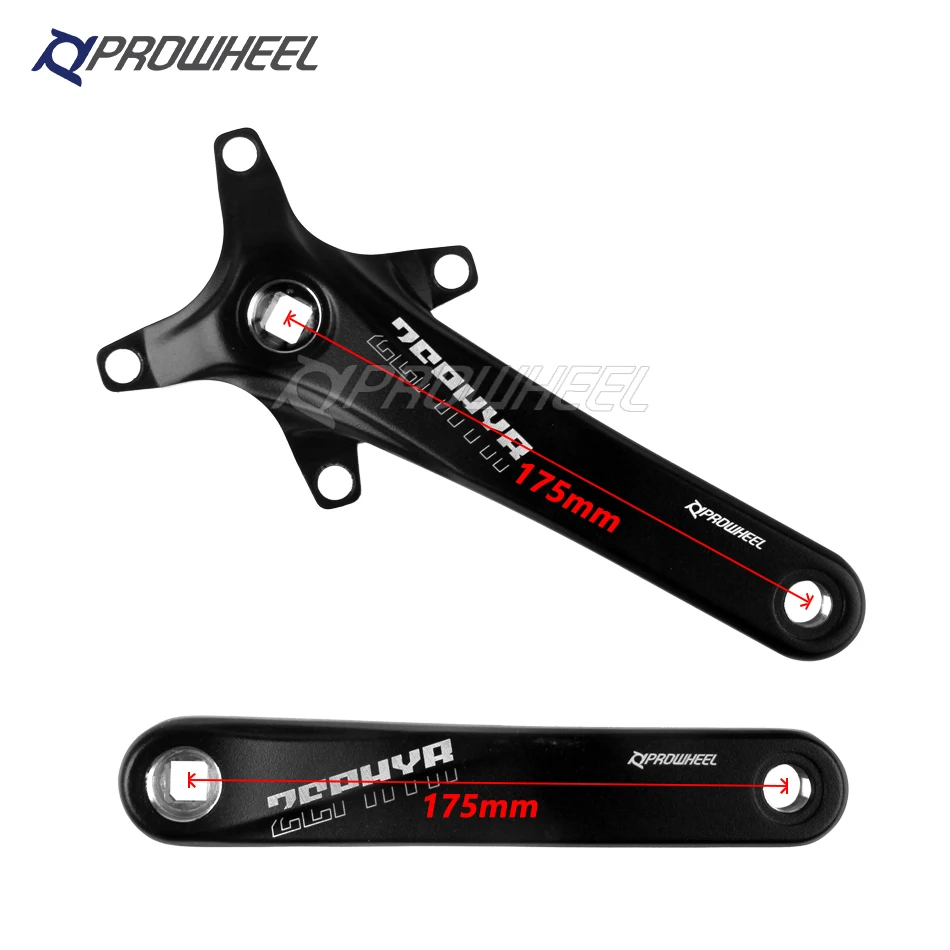 PROWHEEL Bicycle Square Hole Sprocket 104BCD 170/175mm Crank 30/32/34/36/38/40/42/44/46/48/50/52T Narrow Chainrings MTB Crankset