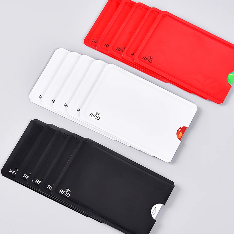 High quality Anti Degaussing Theft Ultra Thin Bank Card Cover New Anti Rfid Blocking Reader Lock Card Holder ID Credit Card Case