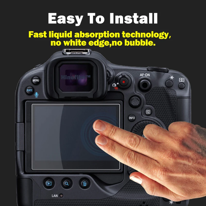 สำหรับ Canon R3 Eosr3ป้องกันฟิล์ม Self-Adhesive EOS R3ทั้งกระจกนิรภัยหลัก LCD + Top ข้อมูลไหล่ป้องกันหน้าจอ