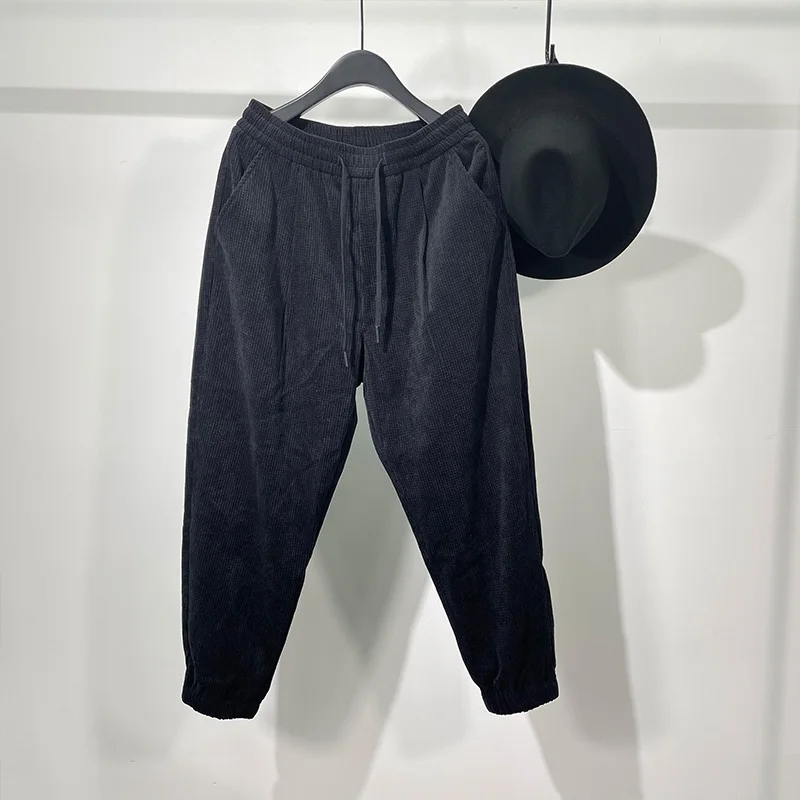 Owen Seak-Pantalones Harem informales para hombre, ropa de calle alta, Hip HOP, hasta el tobillo, chándal, Primavera, negro