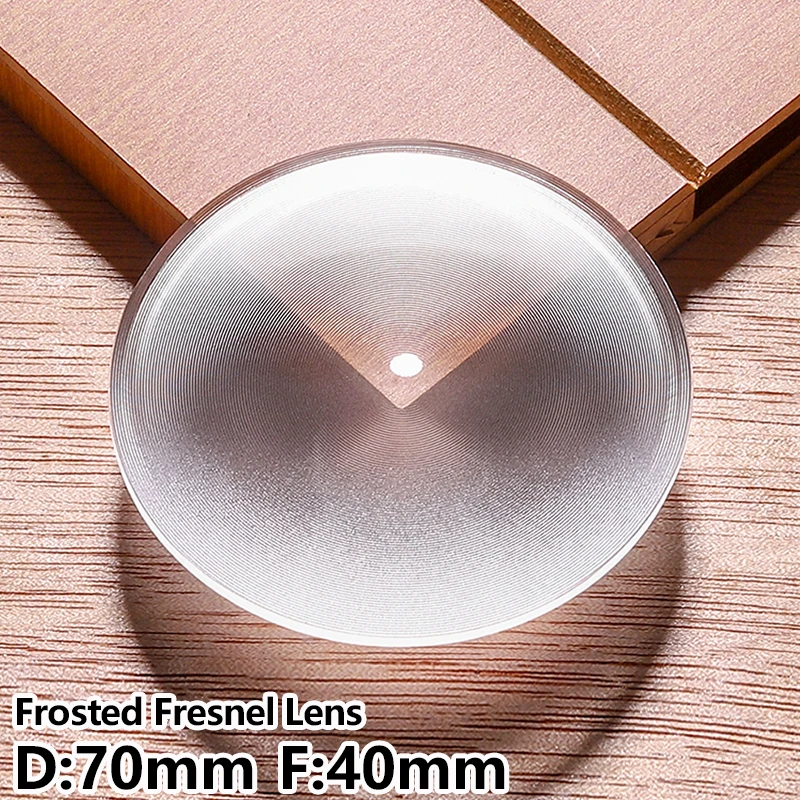 Frosted Fresnel lens D70mm F40mm  Eliminate stray light  Photography lamp Cast light Fly eye lens  Customizable