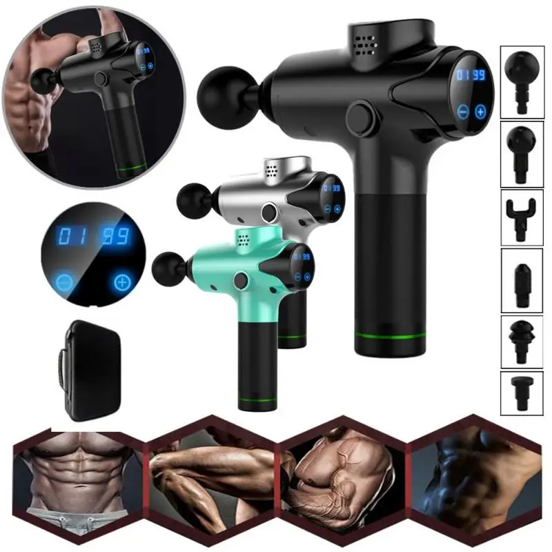 

Massage Gun Muscle Relaxation Massage Gun Heads Deep Tissue Percussion Muscle Massager Pain Relief Fascia Gun Electric