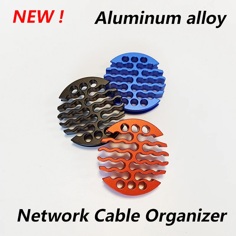 

30holes network cable organizer aluminum alloy management cable comb router network cabinet machine room for category 5/6 cable