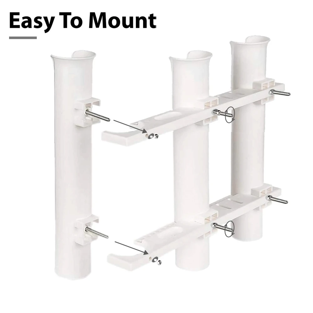 Fishing Rod Holder Fishing Pole Holder for Boat Rod Stand-Off Tube Plastic Rod Holders for Crate Portable Rod Holder for Storage