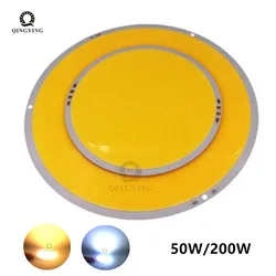 2pc Ultra Bright 50W 200W Warm Pure White Round LED COB Lamp Chip On Board DC 12V  DIY LED Light Source 108mm 160mm Circular LED