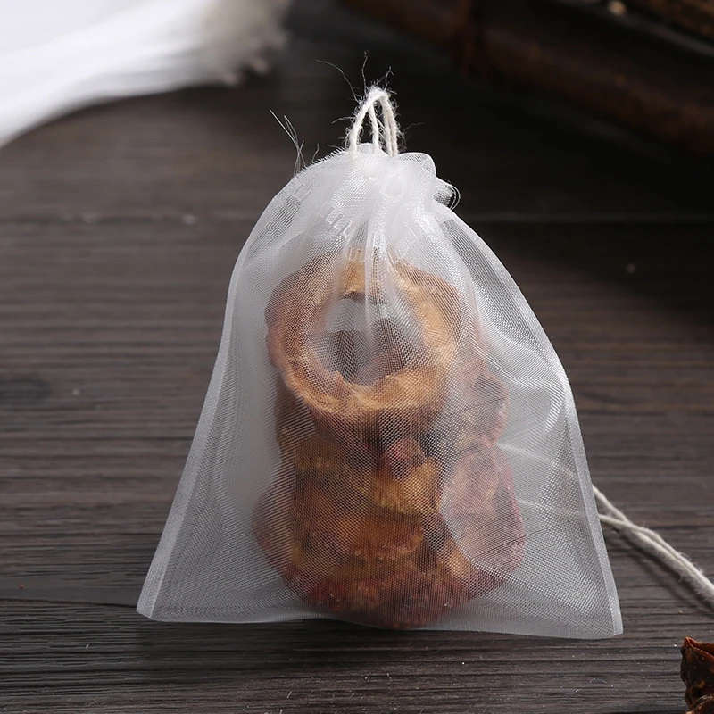 투명 나일론 티백 빈 티백 일회용 나일론 티백, 스트링 힐링 씰 필터 백, 향신료 허브 루즈 티