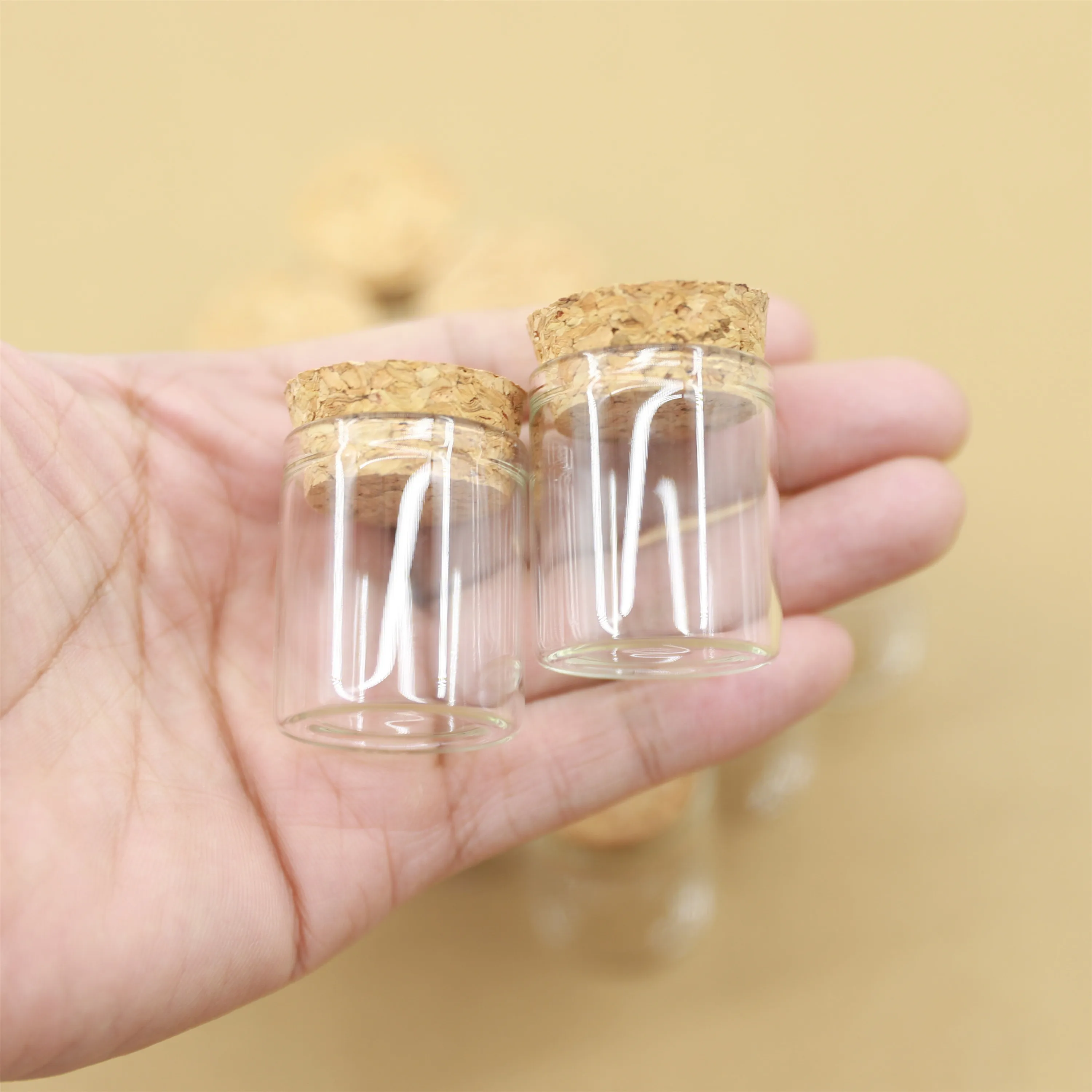 30pcs/lot 30*35mm 12ml Small Glass Jars Test Tube Corks Glass Bottle Stopper Spice Mini Vial Bottles Container Jars