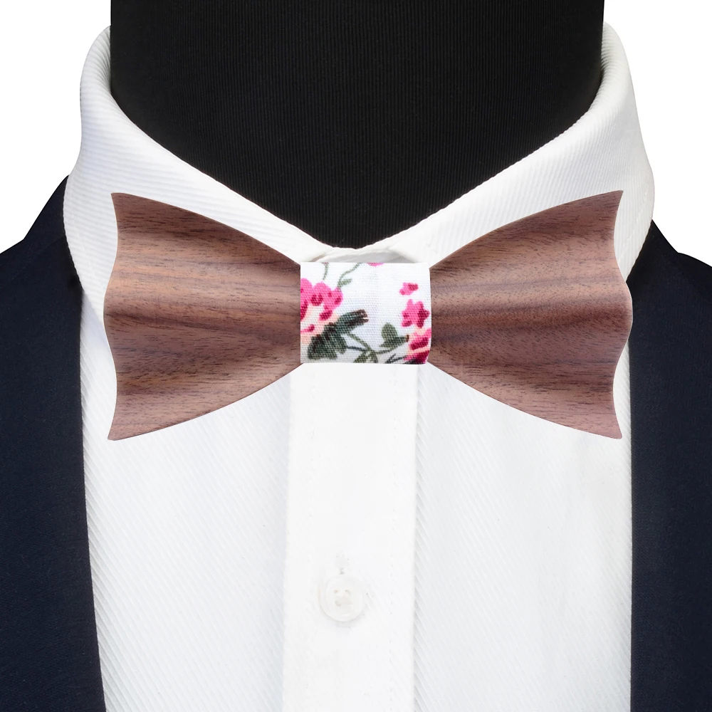 Neue Mode 3D Holz Bogen Krawatte Für Männer Rot Navy Seide Baumwolle Holz Bowtie Anzug Damen Business Hochzeit Zubehör Geschenke krawatten