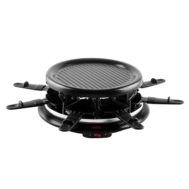 Barbecue Machine Double Layer Korean Cuisine Barbecue Grill 220V/900W Electric Round Barbecue Machine Grilled Cheese Corn Pan