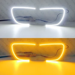For Subaru Impreza XV Crosstrek GJ GP C-Light Halos Switchback Turn Signal Day Light LED Angel Eyes Kit Car Accessories