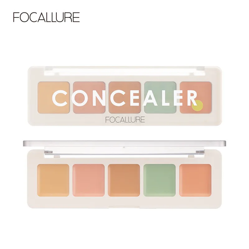 FOCALLURE all'ingrosso 5 colori trucco viso correttore tavolozza contorno impermeabile duraturo correttore cosmetici idratanti naturali