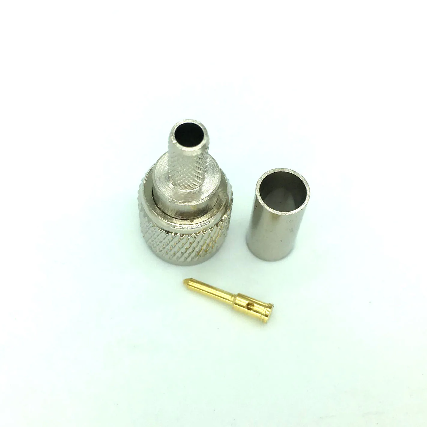 100Pcs Mini Uhf Male Plug Rf Coax Connector Socket Crimp Voor RG58 RG142 RG223 RG400 LMR195 Rf Coaxiale Rechte adapters