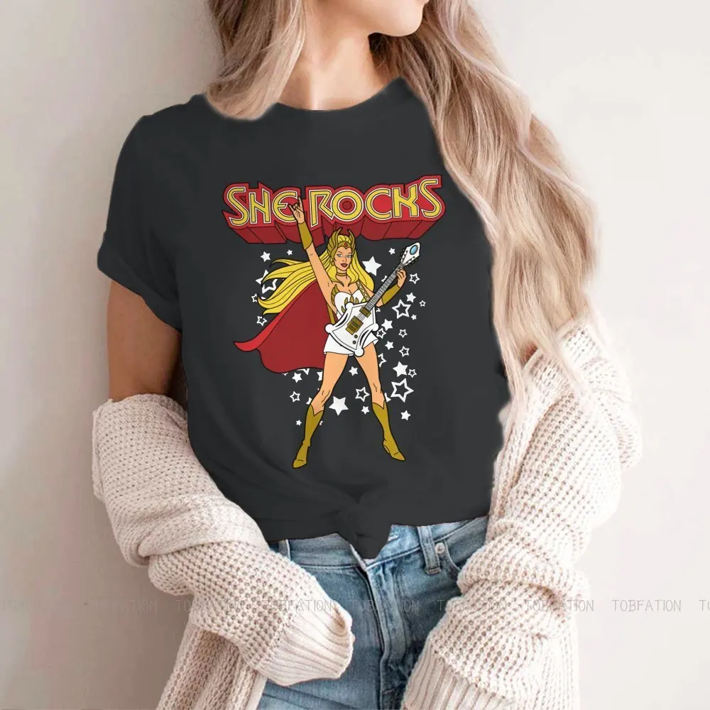 She-Ra and the Princesses of Power Adora TV Girls T Shirt She Rocks Female Tops 4XL Harajuku Kawaii Tees Ladies Cotton Tshirt