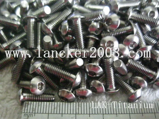التيتانيوم مسدس المقبس جولة رئيس المسمار Gr5 M3 * 4 5 6 8 10 12 14 16 18 20 22 24 25 30 35 #3